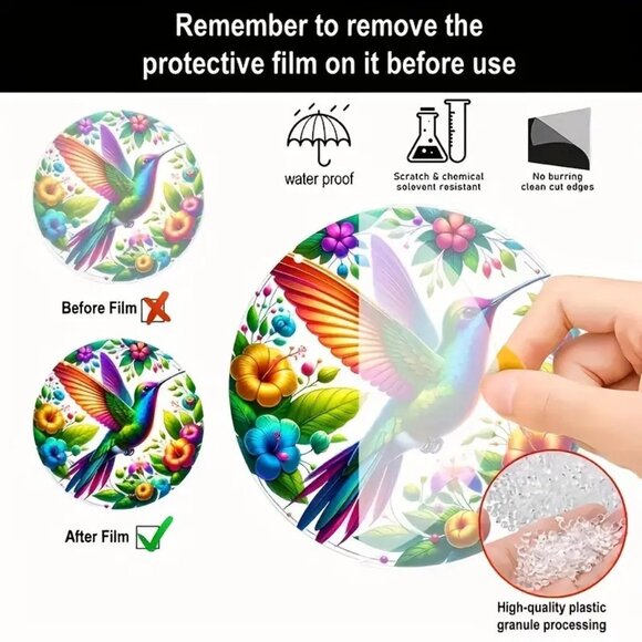 Owl Suncatcher Fantasy Friends Hanging Chain Colorful In/Outdoor Window Gift New - Picture 3 of 3